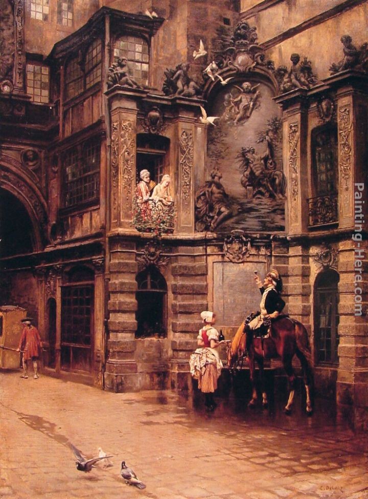 Charles Edouard Edmond Delort A Toast to Love